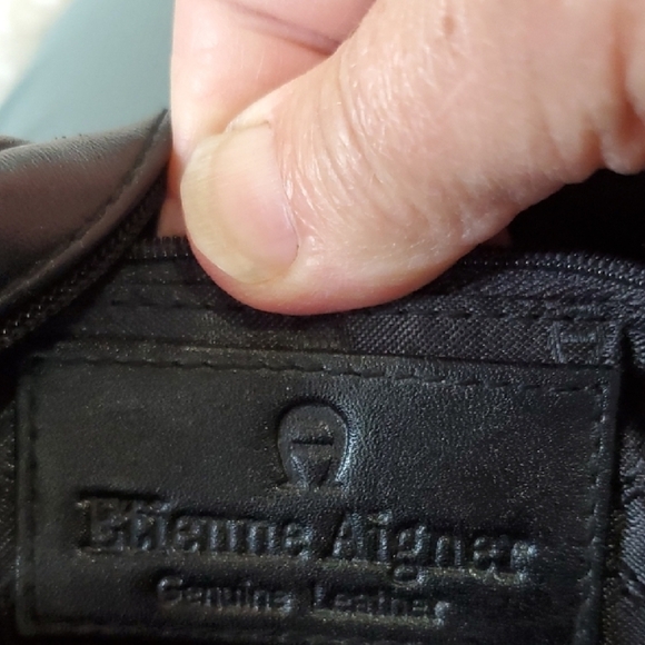 Etienne Aigner Black Genuine Leather Crossbody Bag 6 X 9 - Picture 10 of 13